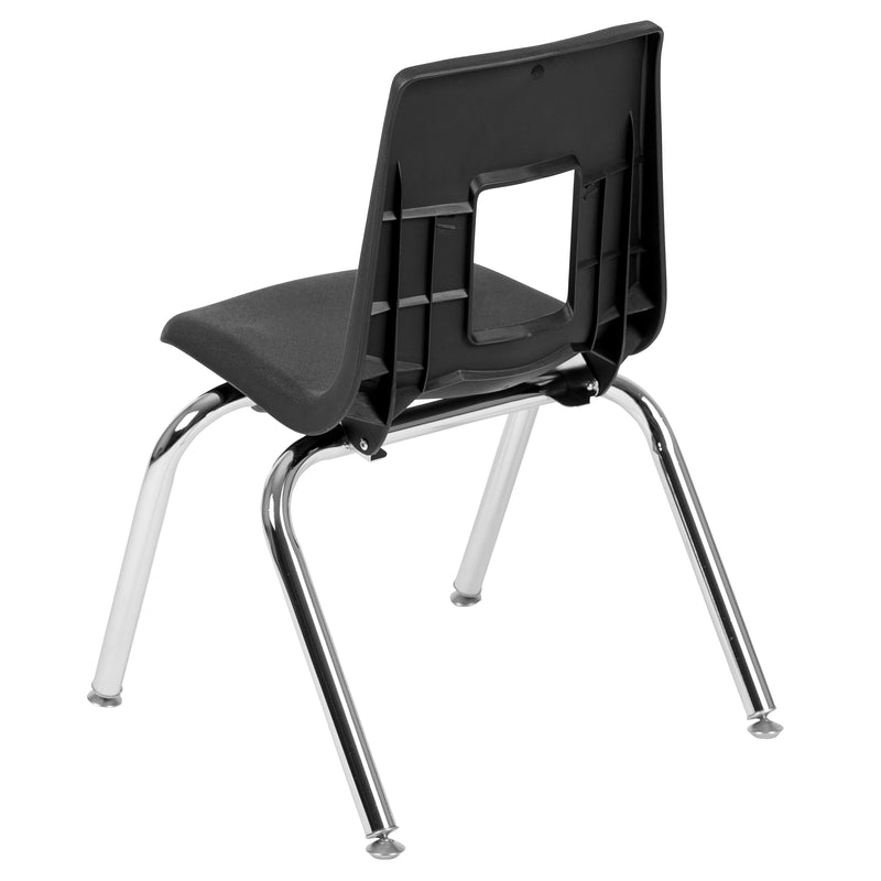 Advantage Black Student Stack School Chair - 14-inch