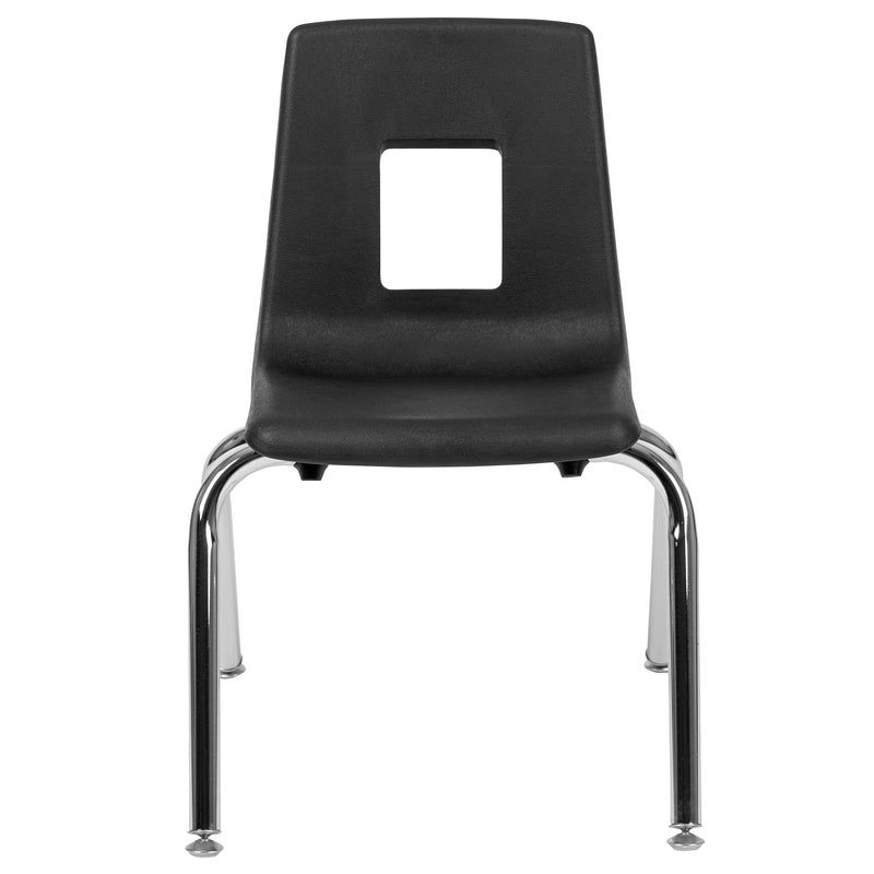 Advantage Black Student Stack School Chair - 14-inch