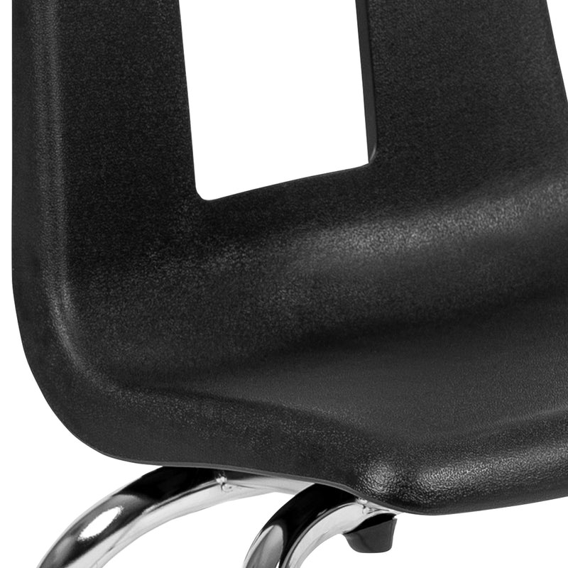 Advantage Black Student Stack School Chair - 14-inch