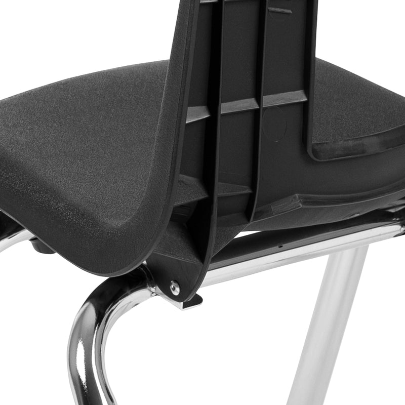 Advantage Black Student Stack School Chair - 14-inch