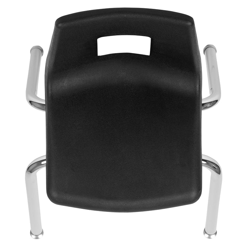 Advantage Black Student Stack School Chair - 14-inch