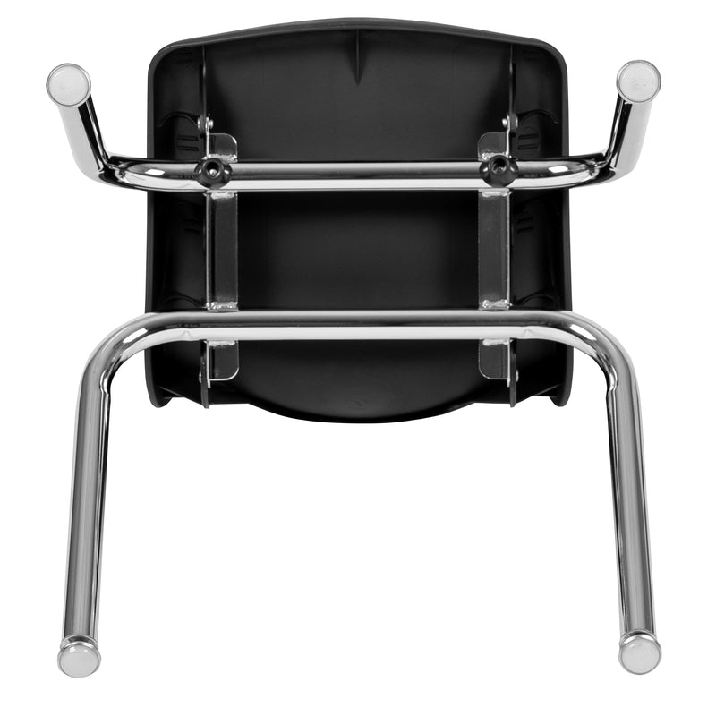 Advantage Black Student Stack School Chair - 14-inch