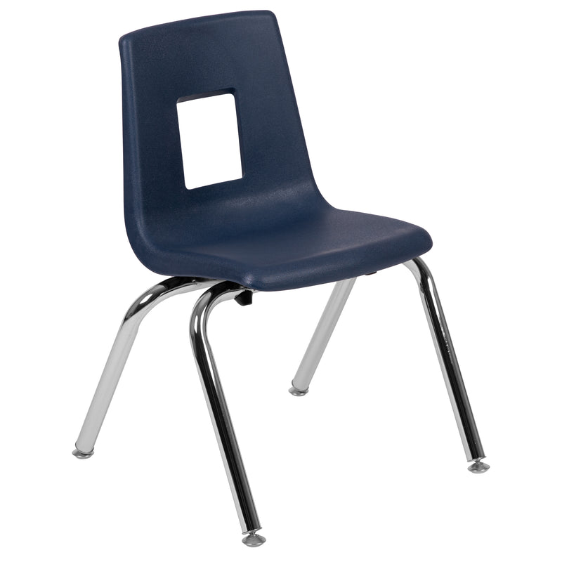 Advantage Navy Student Stack School Chair - 14-inch