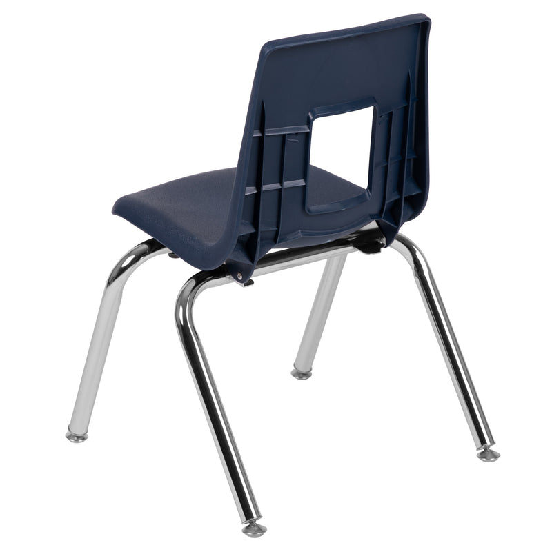 Advantage Navy Student Stack School Chair - 14-inch