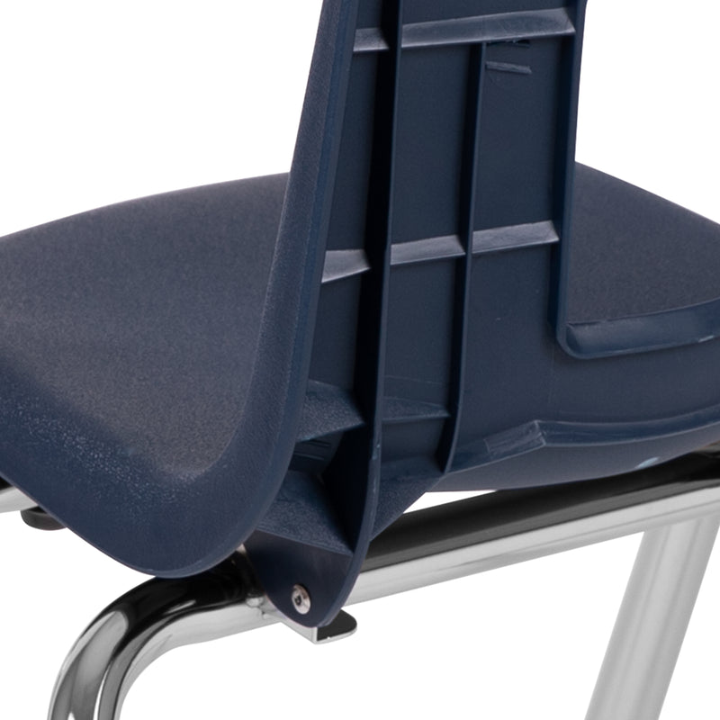 Advantage Navy Student Stack School Chair - 14-inch