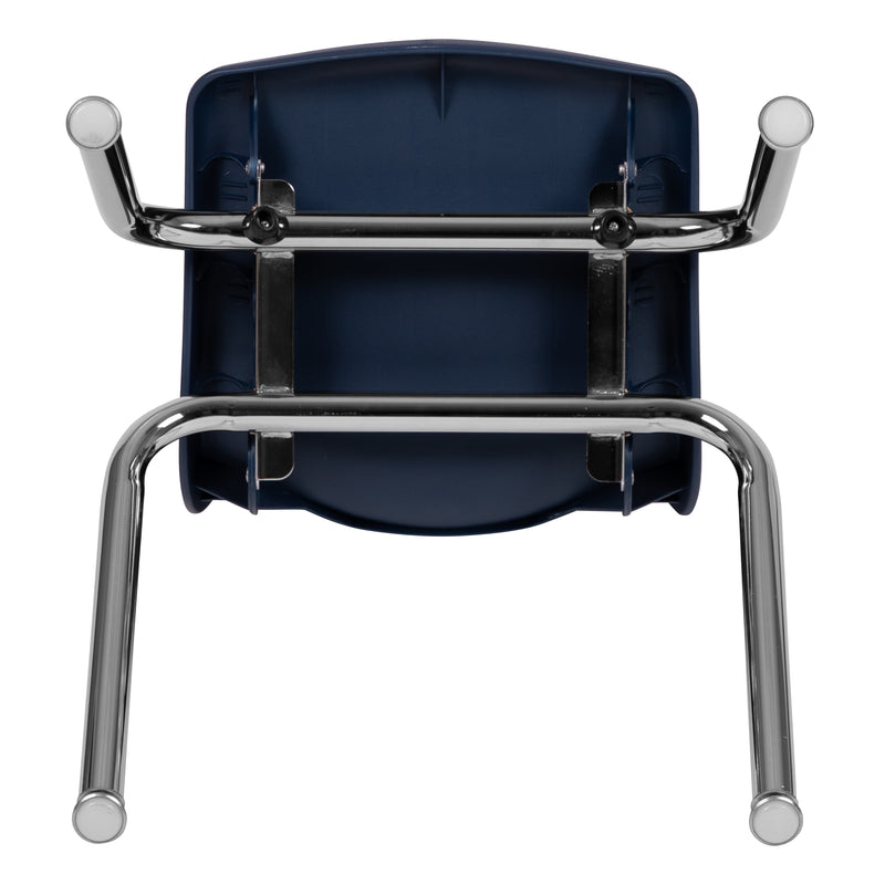 Advantage Navy Student Stack School Chair - 14-inch