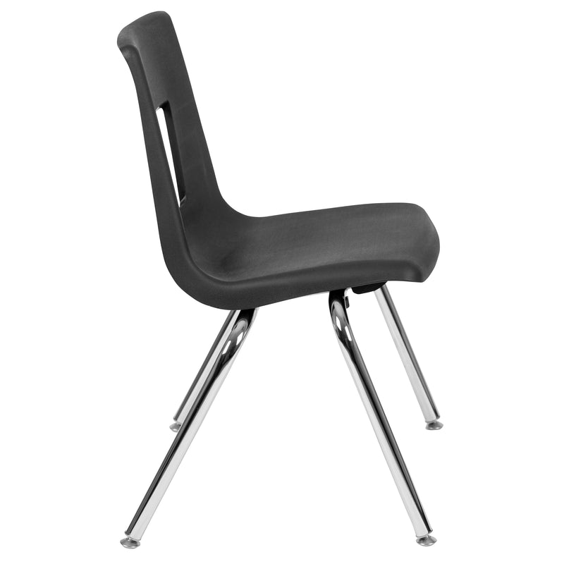 Advantage Black Student Stack School Chair - 16-inch