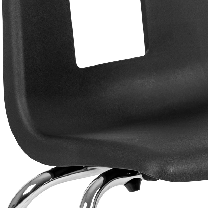 Advantage Black Student Stack School Chair - 16-inch