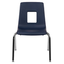 Advantage Navy Student Stack School Chair - 16-inch