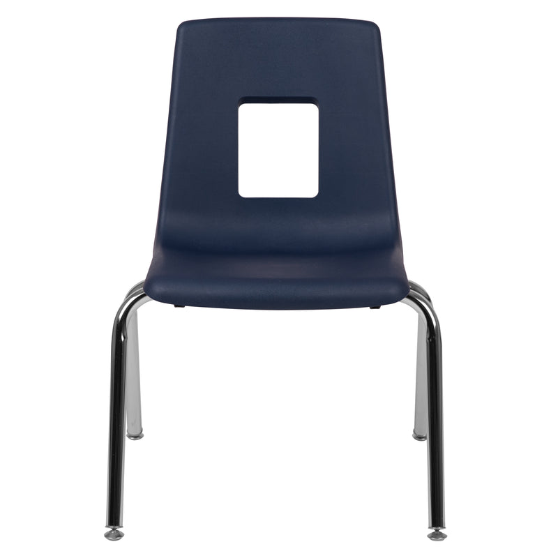 Advantage Navy Student Stack School Chair - 16-inch