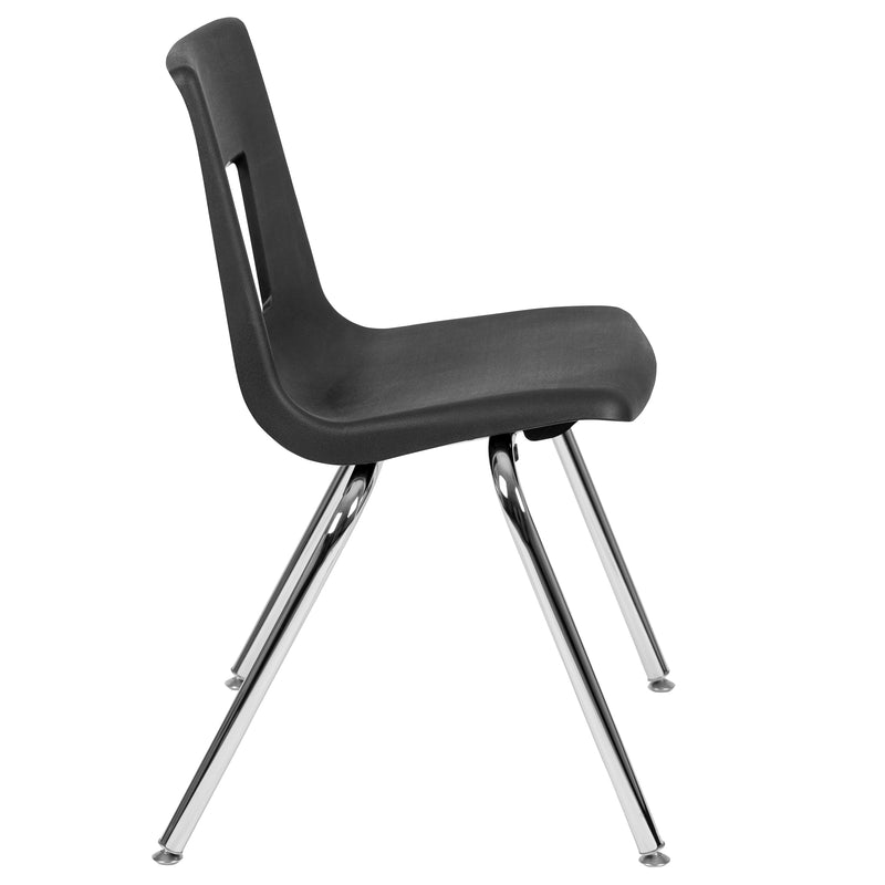 Advantage Black Student Stack School Chair - 18-inch