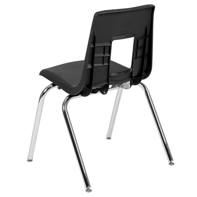 Advantage Black Student Stack School Chair - 18-inch