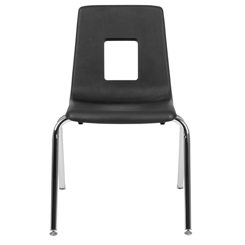 Advantage Black Student Stack School Chair - 18-inch