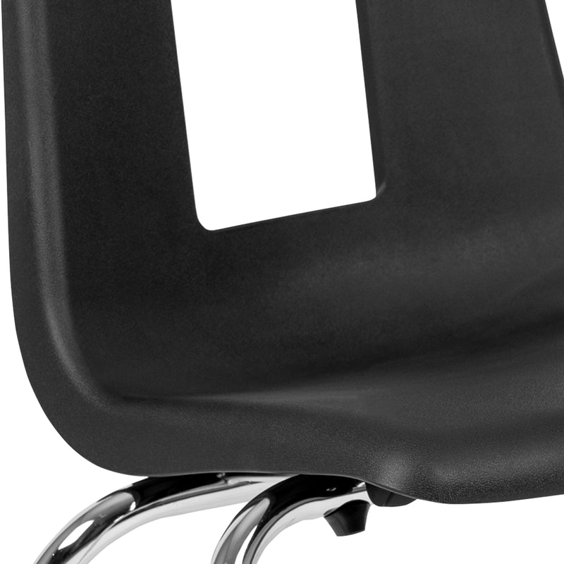 Advantage Black Student Stack School Chair - 18-inch