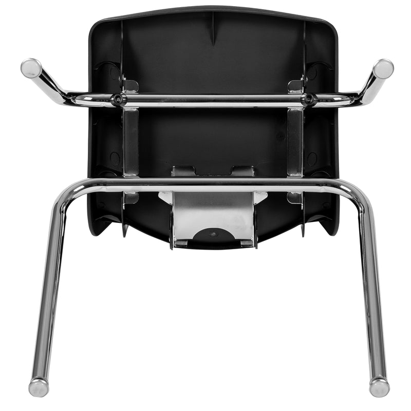 Advantage Black Student Stack School Chair - 18-inch