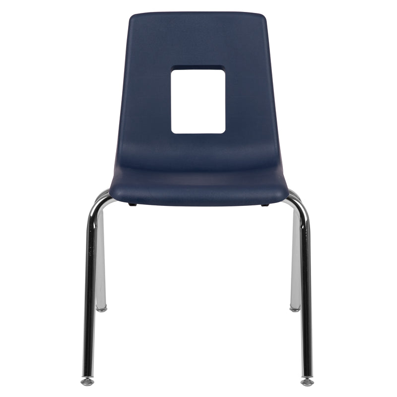 Advantage Navy Student Stack School Chair - 18-inch