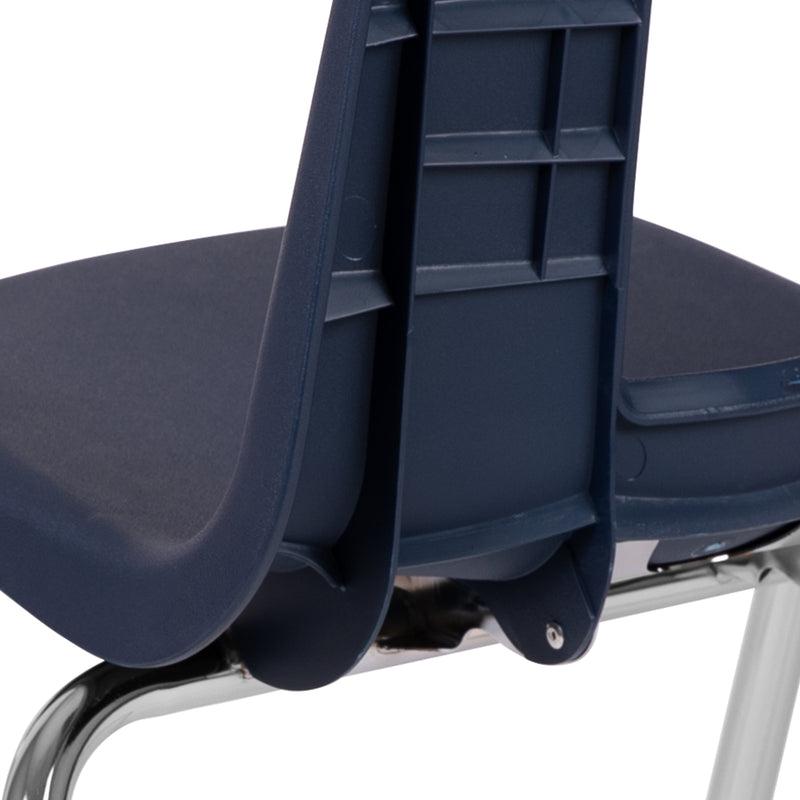 Advantage Navy Student Stack School Chair - 18-inch