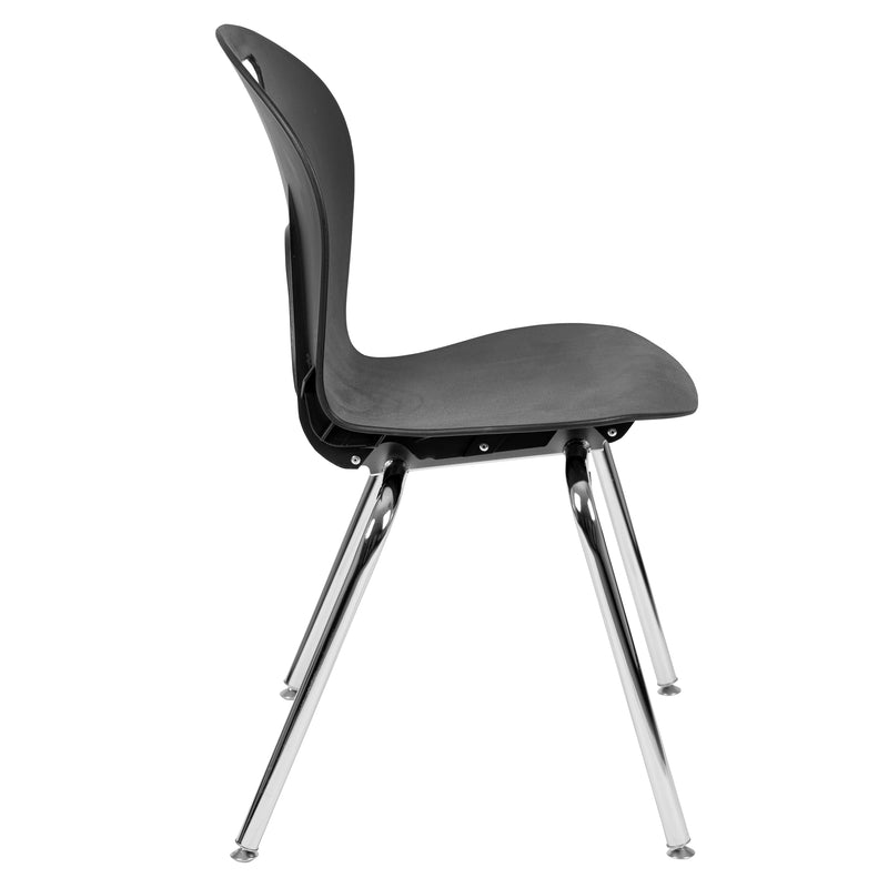 Advantage Titan Black Student Stack School Chair - 18-inch