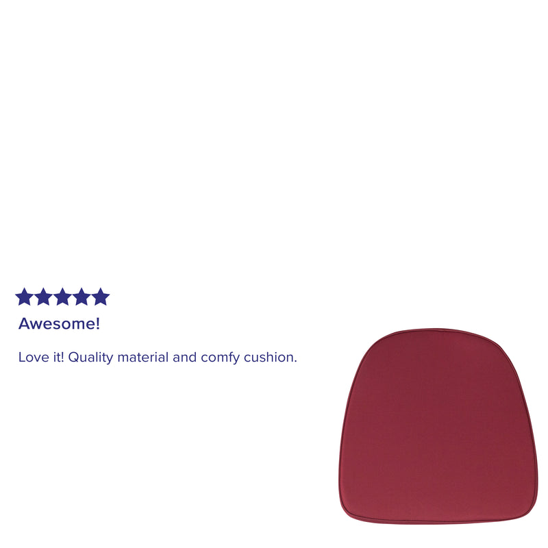 Soft Burgundy Fabric Chiavari Chair Cushion