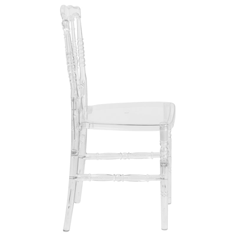 Flash Elegance Crystal Ice Napoleon Stacking Chair