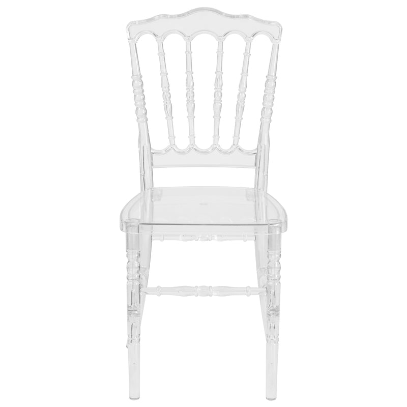 Flash Elegance Crystal Ice Napoleon Stacking Chair