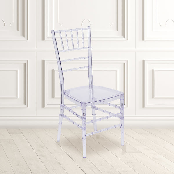 Flash Elegance Crystal Ice Blue Stacking Chiavari Chair