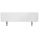 Clear Acrylic Desk Partition, 12"H x 47"L (Hardware Included)