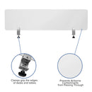 Clear Acrylic Desk Partition, 12"H x 47"L (Hardware Included)