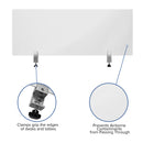 Clear Acrylic Desk Partition, 18"H x 47"L (Hardware Included)