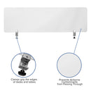 Clear Acrylic Desk Partition, 18"H x 60"L (Hardware Included)