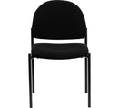 Comfort Black Fabric Stackable Steel Side Reception Chair