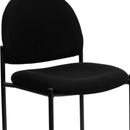 Comfort Black Fabric Stackable Steel Side Reception Chair