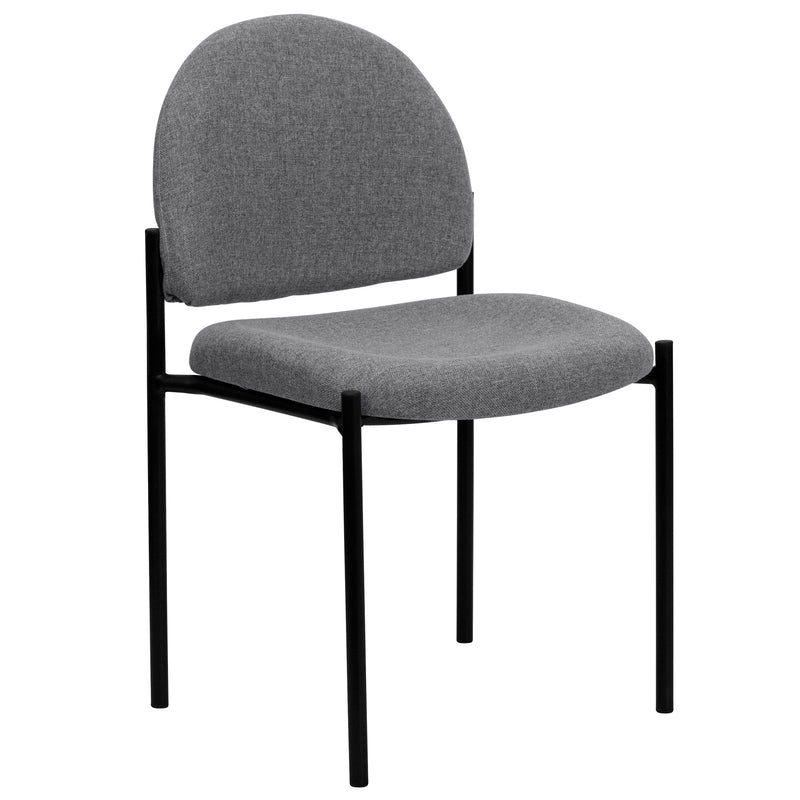 Comfort Gray Fabric Stackable Steel Side Reception Chair