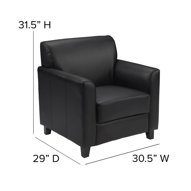 SINGLEWAVE Diplomat Series Black LeatherSoft Chair