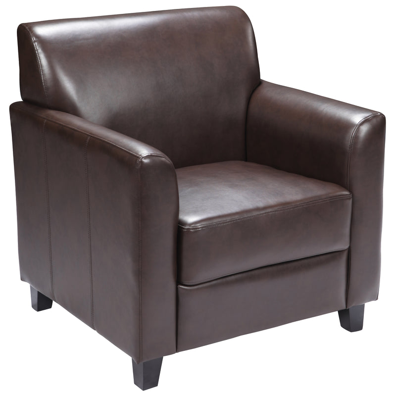 SINGLEWAVE Diplomat Series Brown LeatherSoft Chair