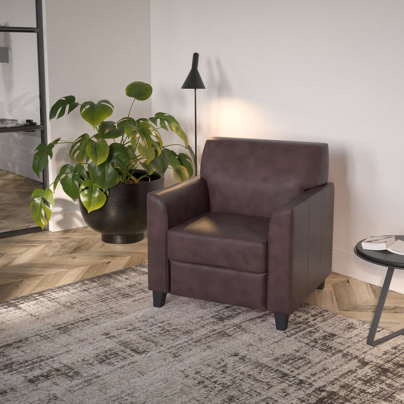 SINGLEWAVE Diplomat Series Brown LeatherSoft Chair