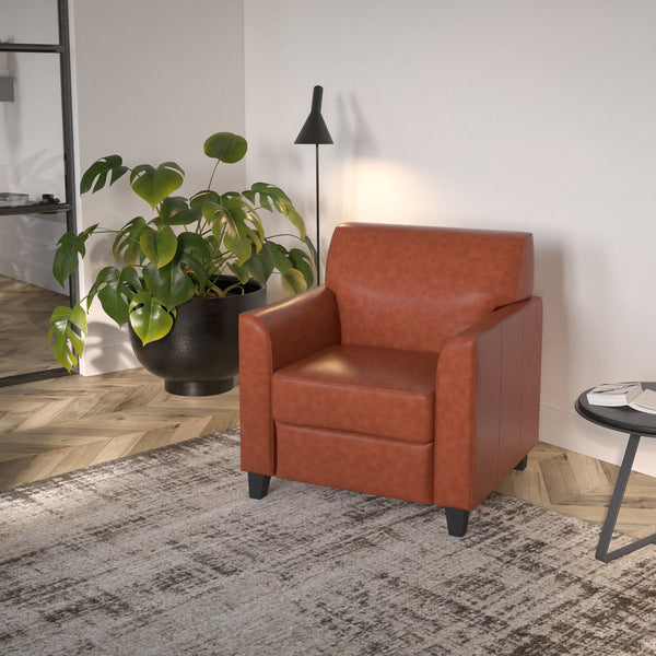 SINGLEWAVE Diplomat Series Cognac LeatherSoft Chair