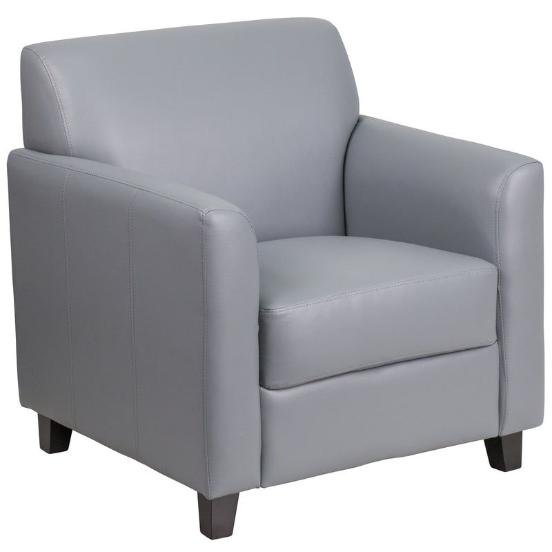 SINGLEWAVE Diplomat Series Gray LeatherSoft Chair