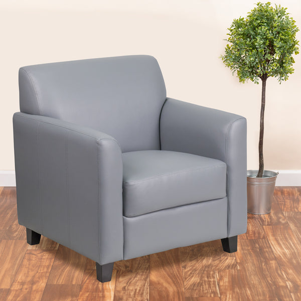 SINGLEWAVE Diplomat Series Gray LeatherSoft Chair