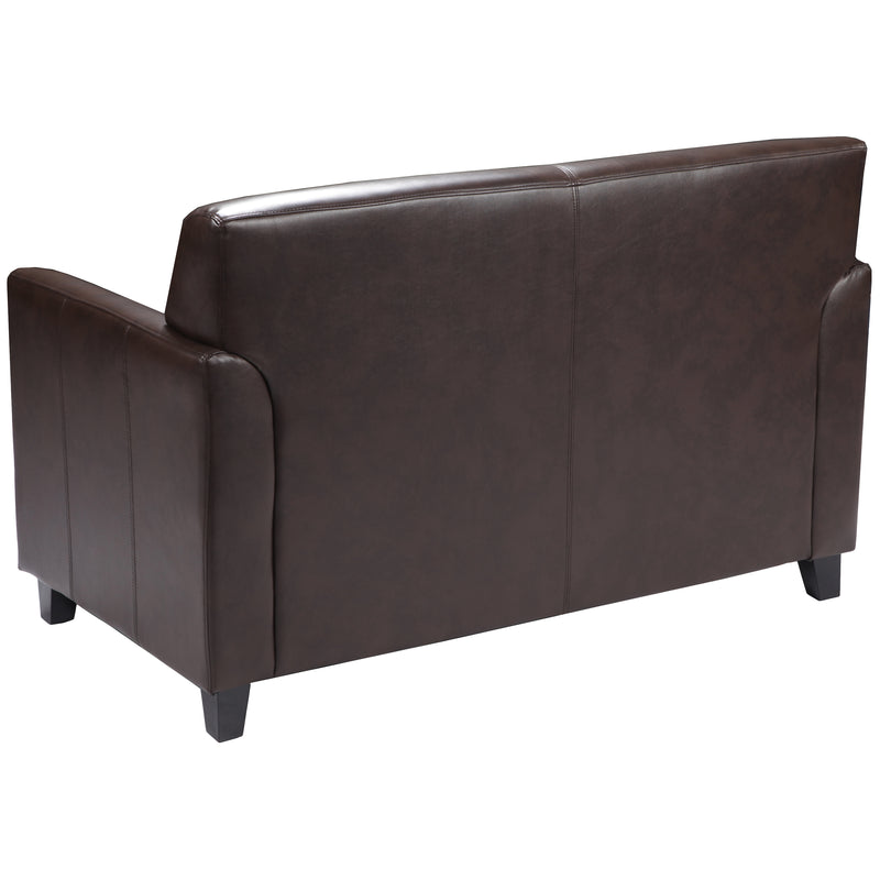 SINGLEWAVE Diplomat Series Brown LeatherSoft Loveseat