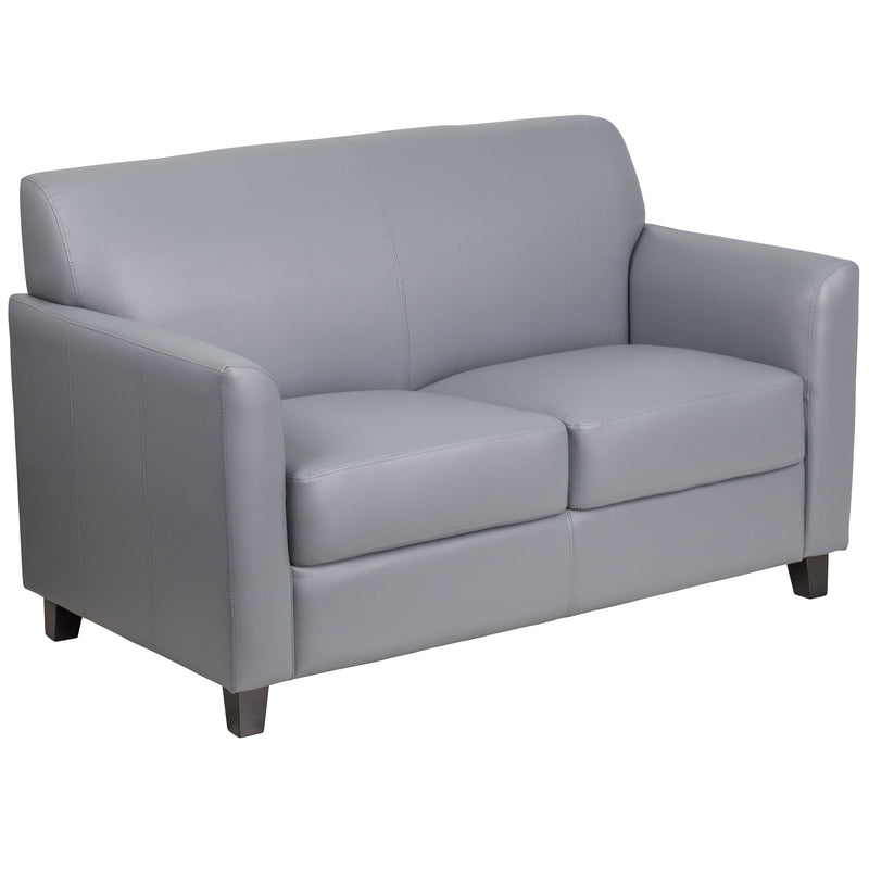 SINGLEWAVE Diplomat Series Gray LeatherSoft Loveseat