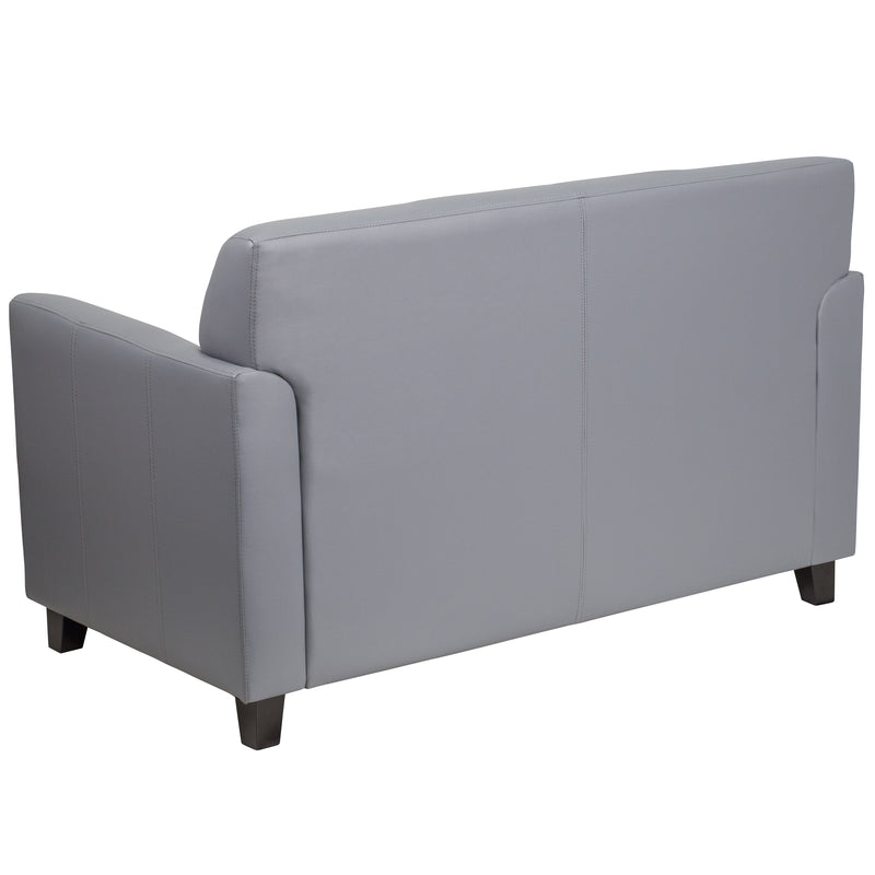 SINGLEWAVE Diplomat Series Gray LeatherSoft Loveseat