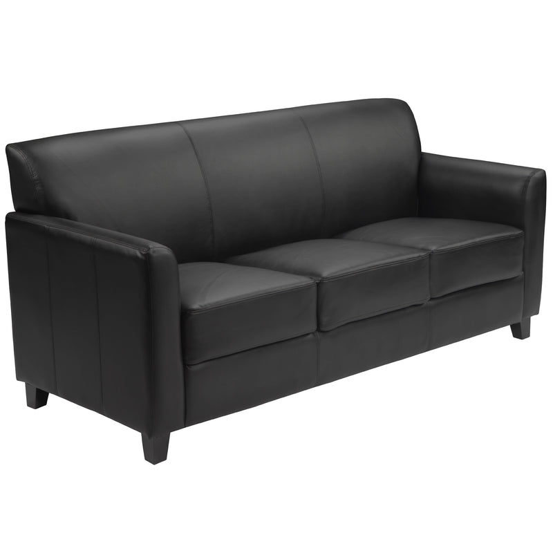 SINGLEWAVE Diplomat Series Black LeatherSoft Sofa