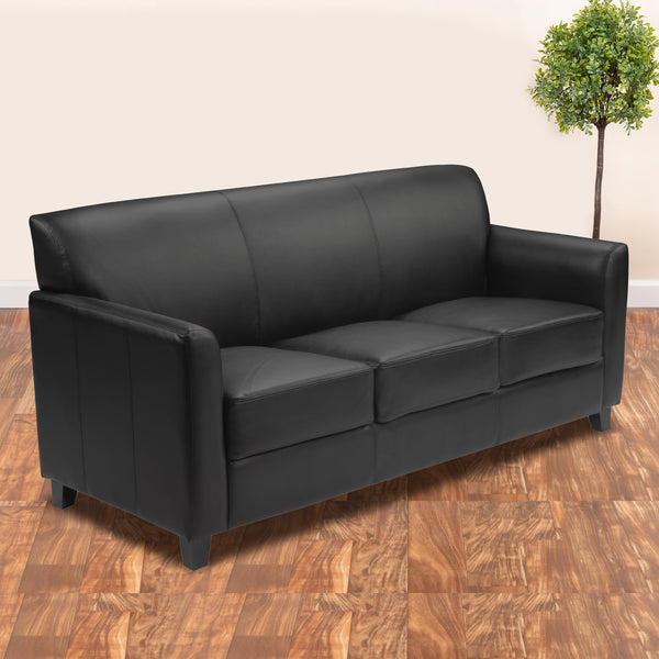 SINGLEWAVE Diplomat Series Black LeatherSoft Sofa