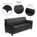 SINGLEWAVE Diplomat Series Black LeatherSoft Sofa