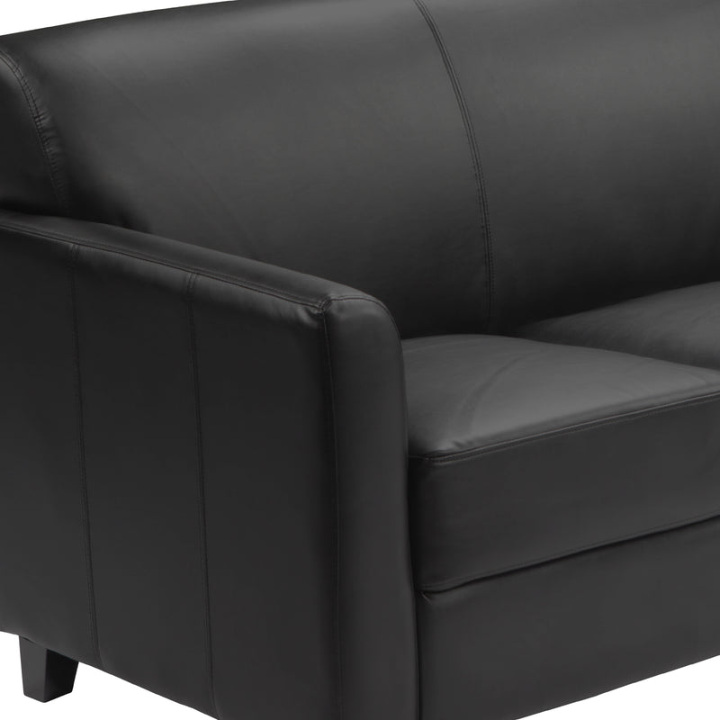 SINGLEWAVE Diplomat Series Black LeatherSoft Sofa