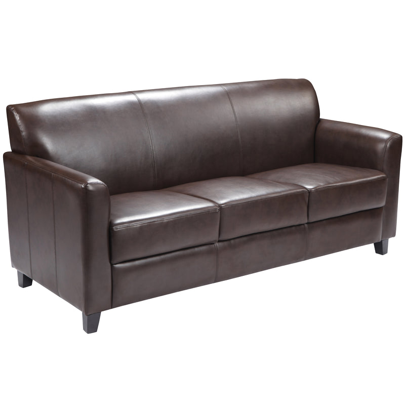 SINGLEWAVE Diplomat Series Brown LeatherSoft Sofa