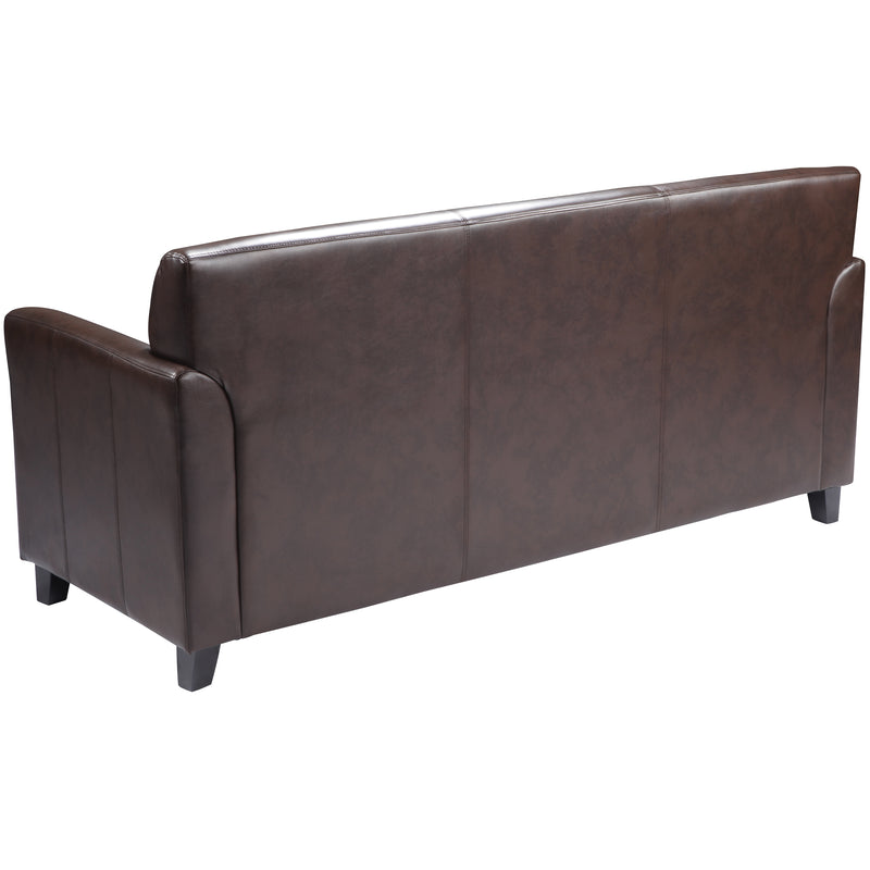 SINGLEWAVE Diplomat Series Brown LeatherSoft Sofa