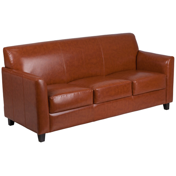 SINGLEWAVE Diplomat Series Cognac LeatherSoft Sofa