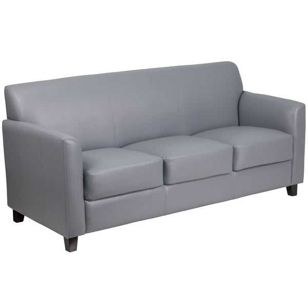 SINGLEWAVE Diplomat Series Gray LeatherSoft Sofa